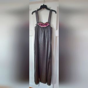 Missoni NWT Gray Maxi Evening dress with front sequined lips US SZ 6/ EU SZ 40